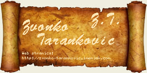 Zvonko Taranković vizit kartica